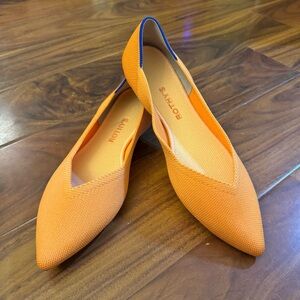 Rothy's Vibrant Orange Pointed Flats